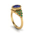 Emerald Milgrain Beaded Bezel Engagement Ring - Stacy No. 28 image 2