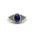 Emerald Milgrain Beaded Bezel Engagement Ring - Stacy No. 29 image 1