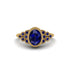 Sapphire Milgrain Beaded Bezel Engagement Ring - Stacy No. 73 image 1