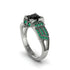 Black Diamond Milgrain Gold Engagement Ring - Lyric No. 24 image 1