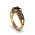 Black Diamond Milgrain Gold Engagement Ring - Lyric No. 67 image 1