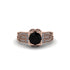 Black Diamond Milgrain Gold Engagement Ring - Lyric No. 8 image 2
