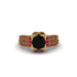 Black Diamond Milgrain Gold Engagement Ring - Lyric No. 52 image 2