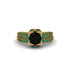 Black Diamond Milgrain Gold Engagement Ring - Lyric No. 22 image 2
