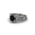 Black Diamond Milgrain Gold Engagement Ring - Lyric No. 9 image 3