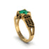 Emerald Milgrain Gold Engagement Ring - Lyric No. 34 image 1