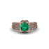 Emerald Milgrain Gold Engagement Ring - Lyric No. 5 image 2