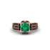 Emerald Milgrain Gold Engagement Ring - Lyric No. 35 image 2