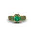 Emerald Milgrain Gold Engagement Ring - Lyric No. 19 image 2