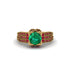 Emerald Milgrain Gold Engagement Ring - Lyric No. 49 image 2