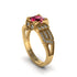Ruby Milgrain Gold Engagement Ring - Lyric No. 10 image 1