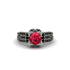 Ruby Milgrain Gold Engagement Ring - Lyric No. 42 image 3