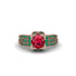 Ruby Milgrain Gold Engagement Ring - Lyric No. 26 image 2