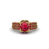 Ruby Milgrain Gold Engagement Ring - Lyric No. 55 image 2