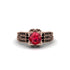 Ruby Milgrain Gold Engagement Ring - Lyric No. 41 image 2