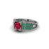 Ruby Milgrain Gold Engagement Ring - Lyric No. 27 image 3
