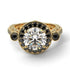 Milgrain Halo Pave Diamond Engagement Ring - Mabel No. 31 image 2