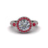 Milgrain Halo Pave Diamond Engagement Ring - Mabel No. 48 image 2