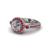 Milgrain Halo Pave Diamond Engagement Ring - Mabel No. 48 image 3
