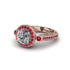 Milgrain Halo Pave Diamond Engagement Ring - Mabel No. 47 image 3