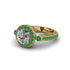 Milgrain Halo Pave Diamond Engagement Ring - Mabel No. 16 image 3
