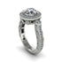 Milgrain Halo Pave Diamond Engagement Ring - Mabel No. 3 image 7