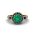 Milgrain Halo Pave Emerald Engagement Ring - Mabel No. 64 image 2