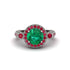 Milgrain Halo Pave Emerald Engagement Ring - Mabel No. 51 image 2