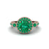 Milgrain Halo Pave Emerald Engagement Ring - Mabel No. 20 image 2