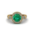 Milgrain Halo Pave Emerald Engagement Ring - Mabel No. 4 image 2