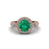 Milgrain Halo Pave Emerald Engagement Ring - Mabel No. 5 image 2