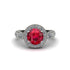 Milgrain Halo Pave Ruby Engagement Ring - Mabel No. 12 image 2