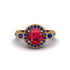 Milgrain Halo Pave Ruby Engagement Ring - Mabel No. 70 image 3