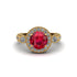Milgrain Halo Pave Ruby Engagement Ring - Mabel No. 10 image 2