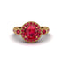 Milgrain Halo Pave Ruby Engagement Ring - Mabel No. 55 image 2