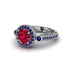 Milgrain Halo Pave Ruby Engagement Ring - Mabel No. 72 image 3