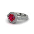 Milgrain Halo Pave Ruby Engagement Ring - Mabel No. 12 image 3