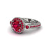 Milgrain Halo Pave Ruby Engagement Ring - Mabel No. 57 image 3