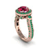 Milgrain Halo Pave Ruby Engagement Ring - Mabel No. 26 image 1
