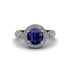 Milgrain Halo Pave Sapphire Engagement Ring - Mabel No. 15 image 2