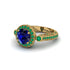 Milgrain Halo Pave Sapphire Engagement Ring - Mabel No. 28 image 3