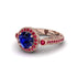Milgrain Halo Pave Sapphire Engagement Ring - Mabel No. 59 image 3