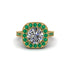 Milgrain Halo Round Diamond Engagement Ring - Odette No. 16 image 1