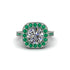 Milgrain Halo Round Diamond Engagement Ring - Odette No. 18 image 1