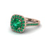 Milgrain Halo Round Emerald Engagement Ring - Odette No. 20 image 2