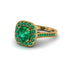 Milgrain Halo Round Emerald Engagement Ring - Odette No. 19 image 2