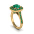 Milgrain Halo Round Emerald Engagement Ring - Odette No. 19 image 3