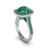 Milgrain Halo Round Emerald Engagement Ring - Odette No. 21 image 3