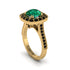 Milgrain Halo Round Emerald Engagement Ring - Odette No. 34 image 3