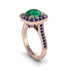 Milgrain Halo Round Emerald Engagement Ring - Odette No. 65 image 3